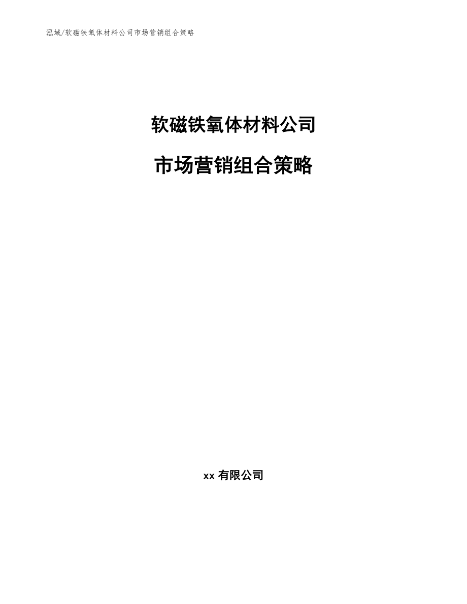 软磁铁氧体材料公司市场营销组合策略_第1页