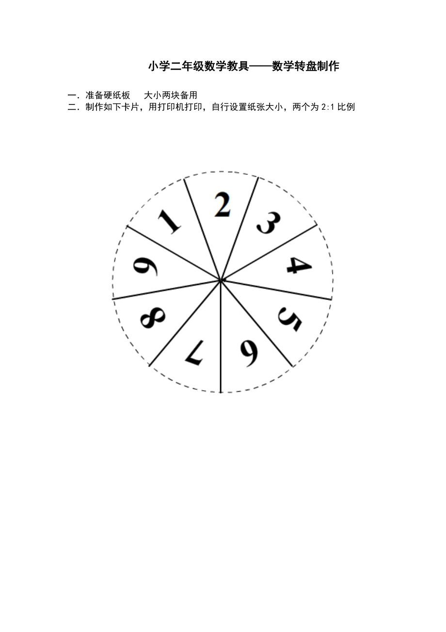 小学二年级数学教具制作_第1页