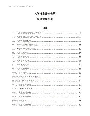 化学纤维基布公司风险管理手册