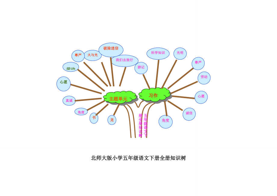 北师大版五年级下册知识树_第1页