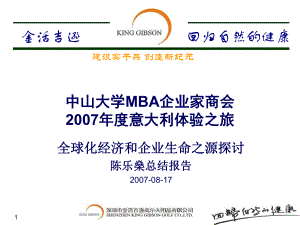 中山大学MBA企业家商会课件