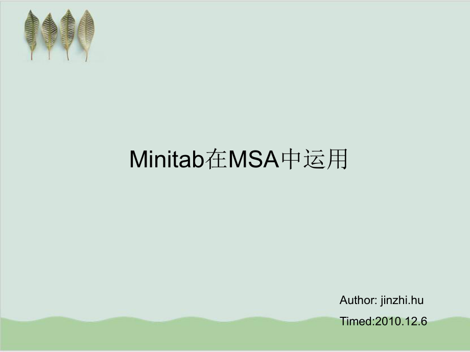 Minitab在MSA中运用PPT课件54页_第1页
