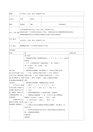 《認(rèn)識(shí)東北、東南、西北、西南四個(gè)方向》共案