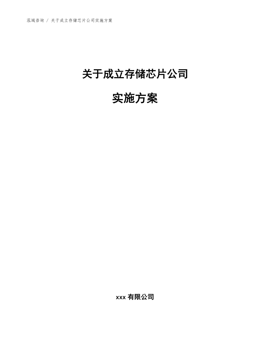 关于成立存储芯片公司实施方案（范文模板）_第1页