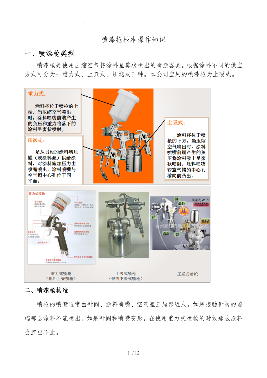 喷漆基本操作知识_第1页