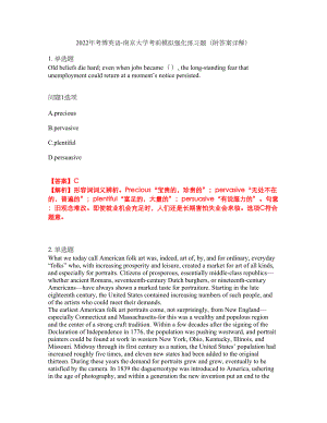 2022年考博英语-南京大学考前模拟强化练习题97（附答案详解）