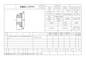 雙聯(lián)齒輪加工工序卡