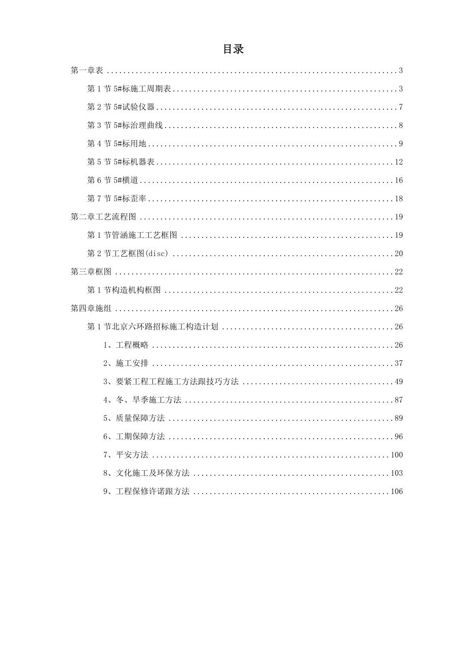 建筑行业北京六环路投标施工组织设计方案_第1页