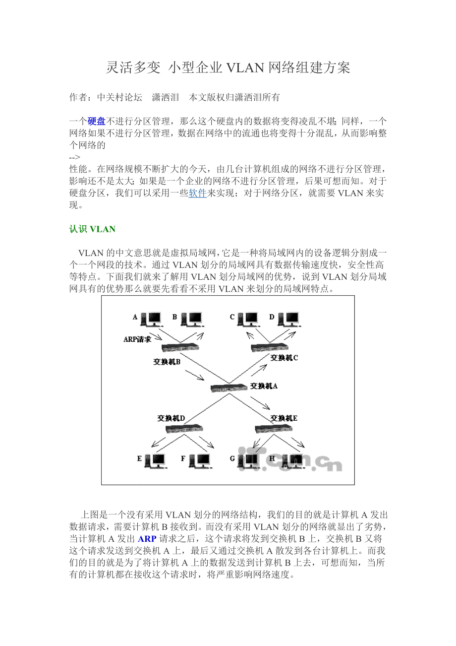 靈活多變 小型企業(yè)VLAN網(wǎng)絡(luò)組建方案_第1頁(yè)