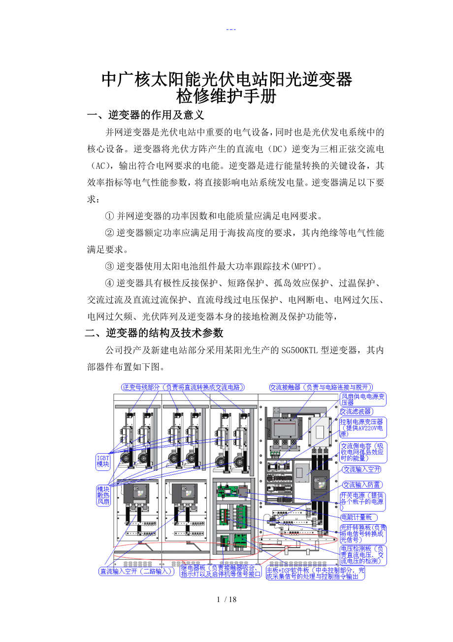 阳光逆变器检修手册_第1页