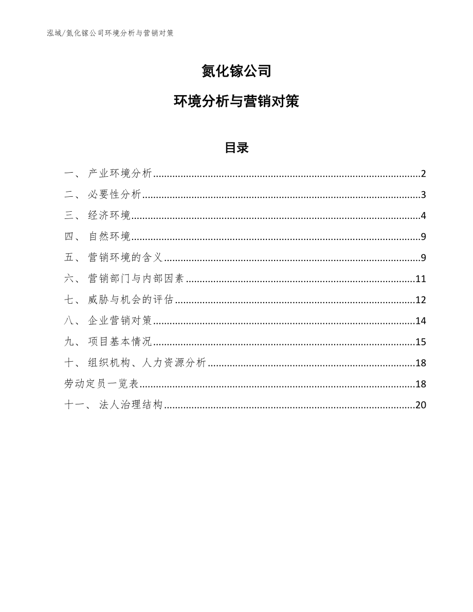 氮化镓公司环境分析与营销对策（参考）_第1页