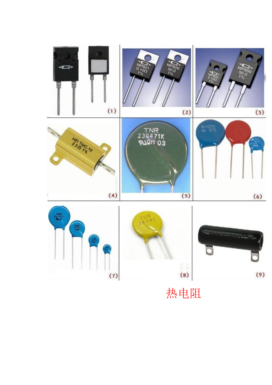 电阻种类图片