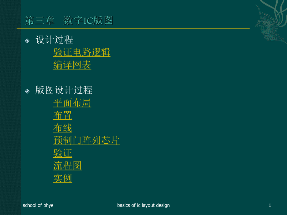 集成电路版图设计基础第三章：数字IC版图_第1页