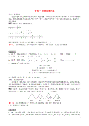 山東省棗莊市2018中考數(shù)學(xué)總復(fù)習(xí) 聚焦棗莊 專題一 探索規(guī)律問題試題