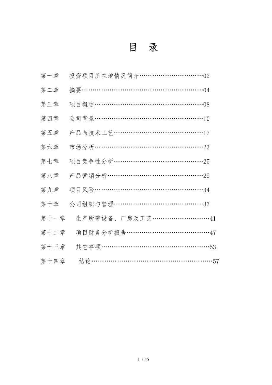 XX化工有限公司商业实施计划书_第1页