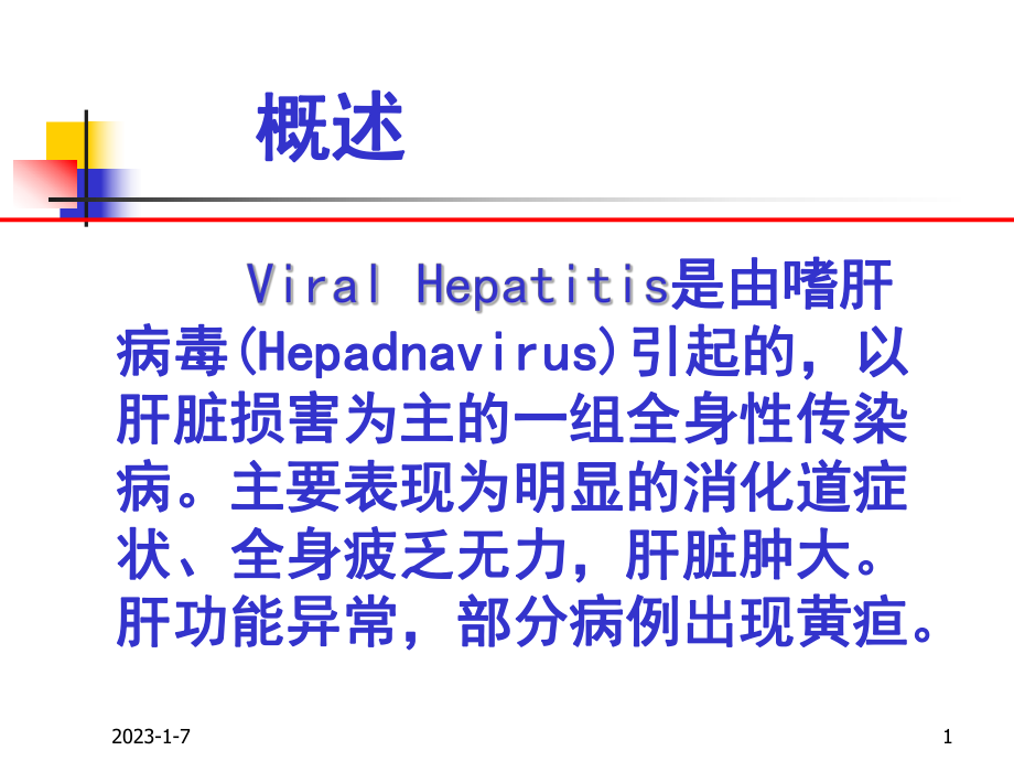 传染病诊断标准培训病毒性肝炎课件_第1页
