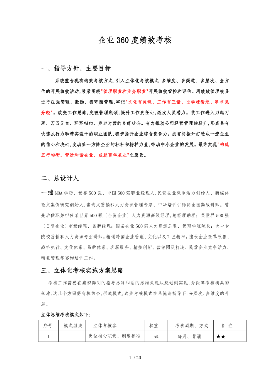 500强企业精细化绩效考核方案_第1页