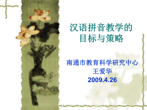汉语拼音教学目标与策略