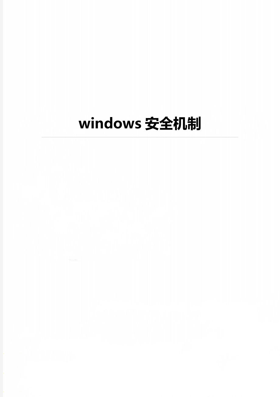 windows安全机制_第1页