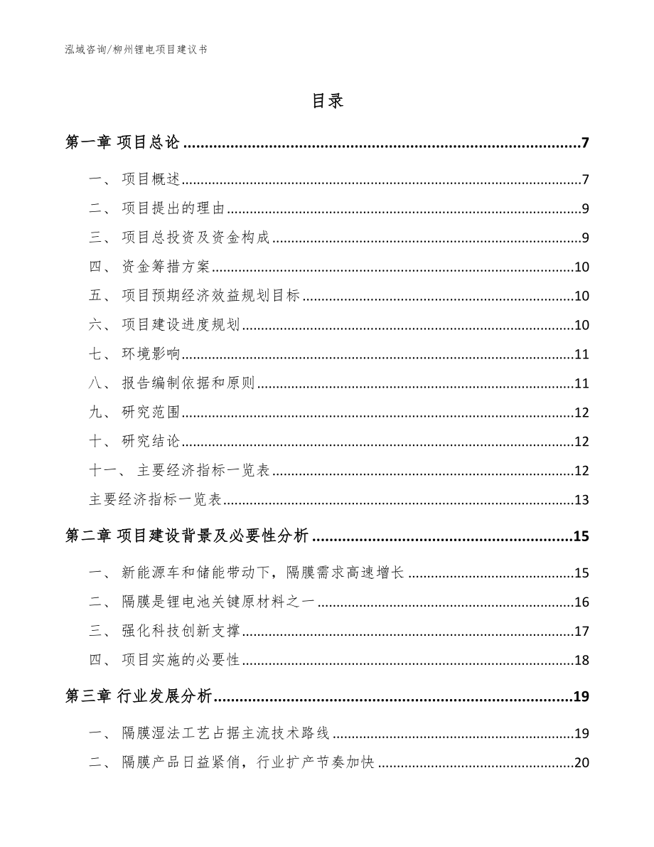 柳州锂电项目建议书【模板参考】_第1页