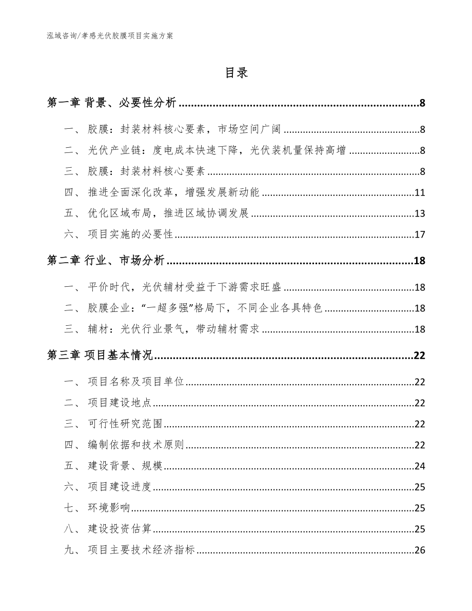 孝感光伏胶膜项目实施方案_第1页