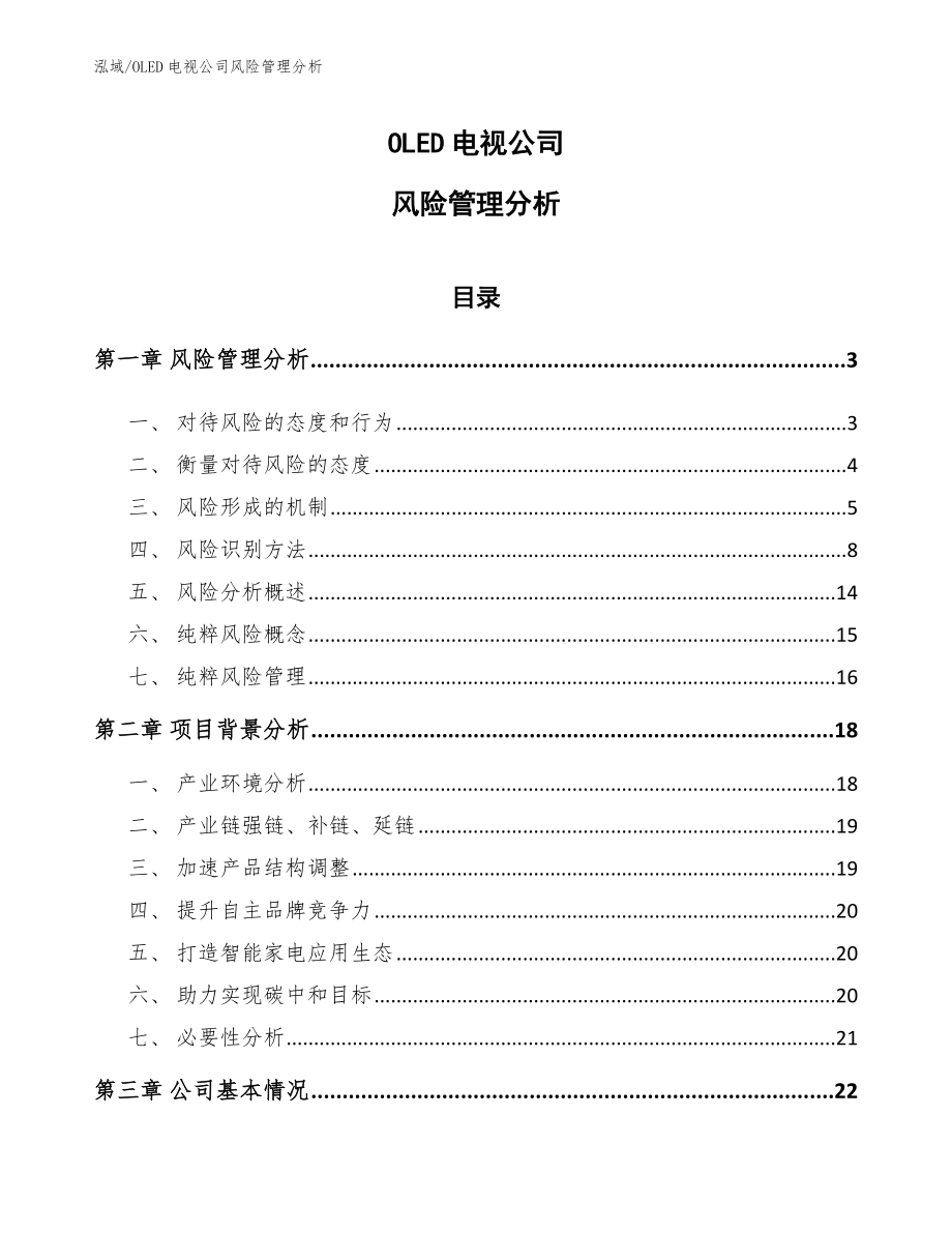 OLED电视公司风险管理分析_第1页