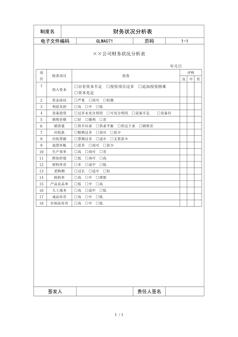 公司财务情况分析表_第1页