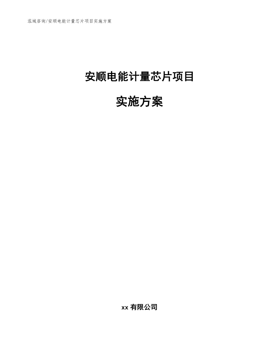 安顺电能计量芯片项目实施方案模板参考_第1页