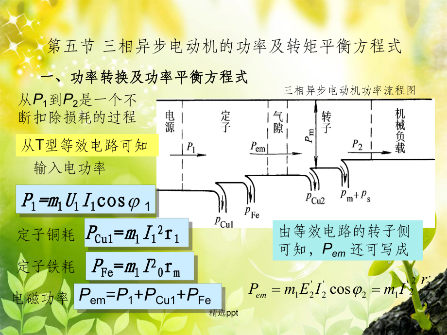 三相异步电动机的功率及转矩平衡方程式_第1页