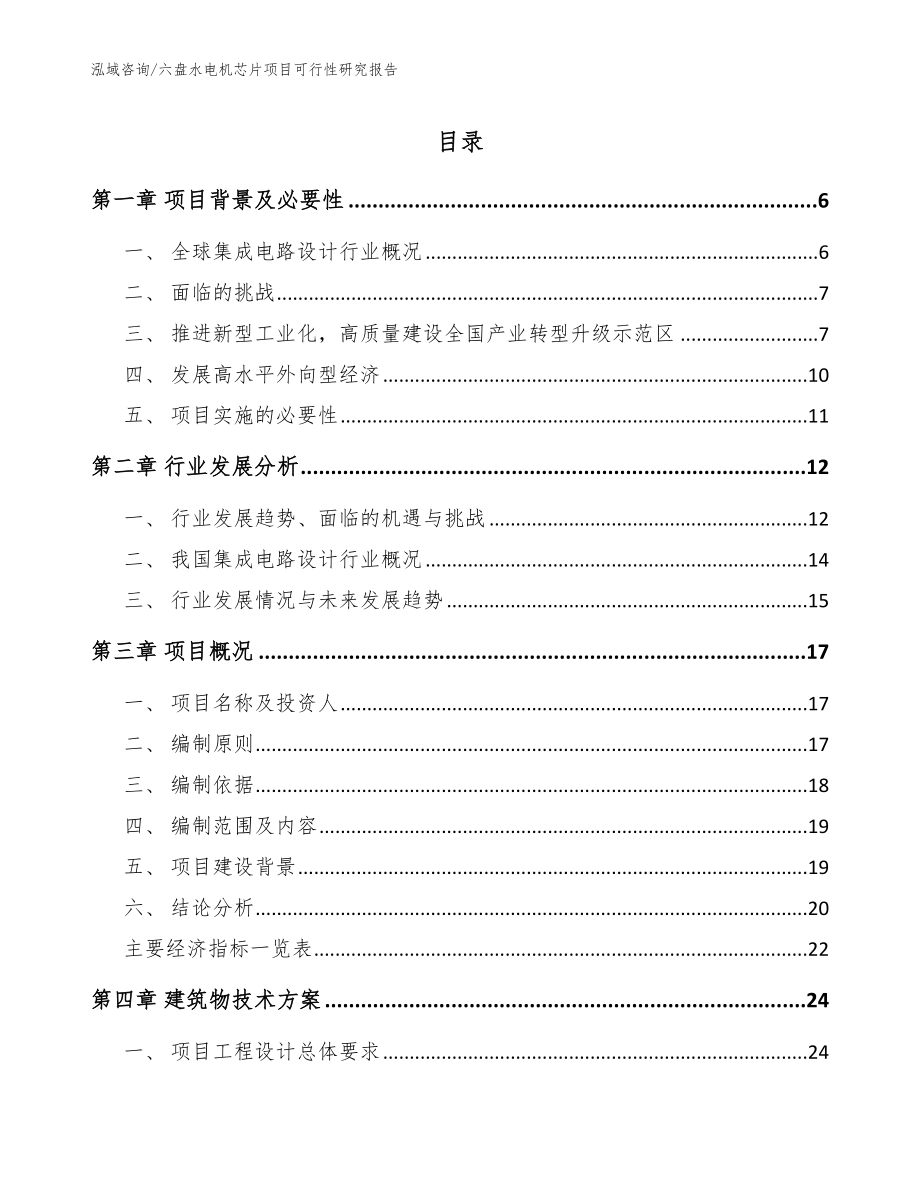 六盘水电机芯片项目可行性研究报告_第1页