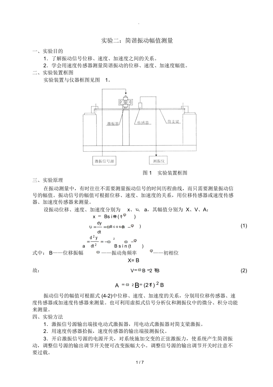 理论力学振动试验_第1页