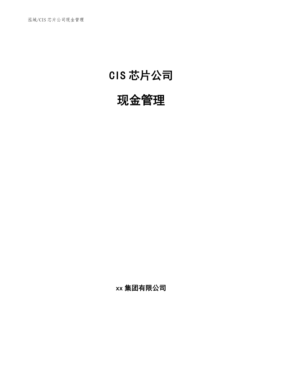 CIS芯片公司现金管理【参考】_第1页