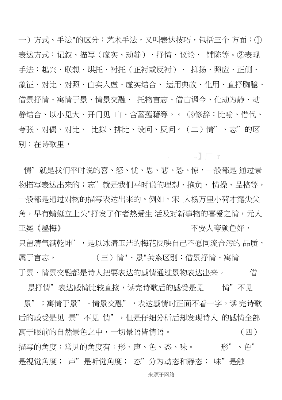 艺术手法表格模板现手法_第1页