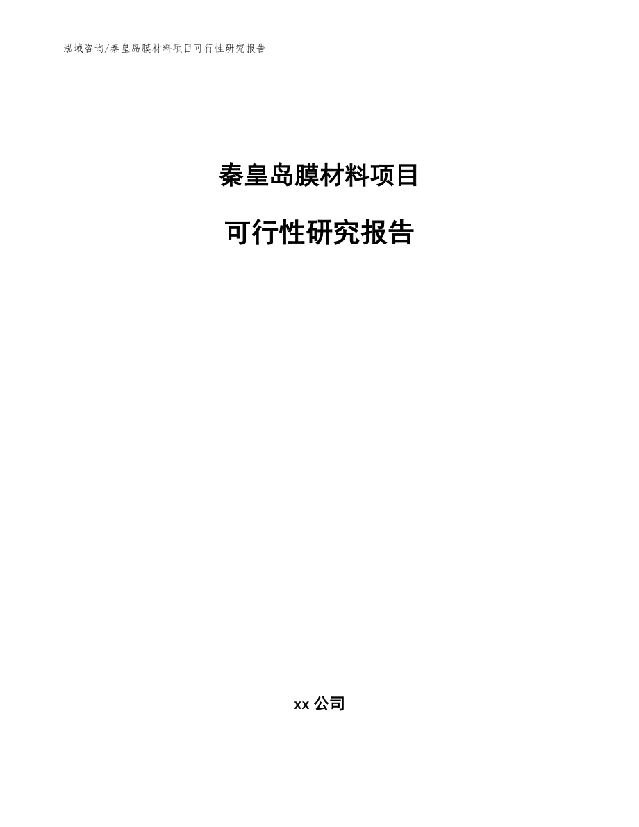 秦皇岛膜材料项目可行性研究报告范文_第1页