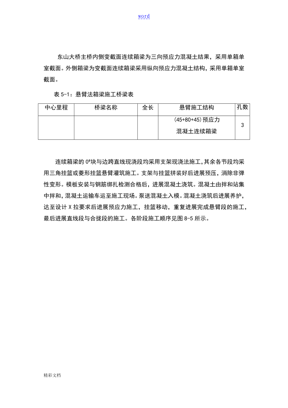 变截面连续箱梁施工方案设计_第1页