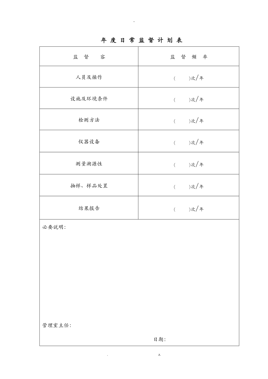 日常监督计划表_第1页