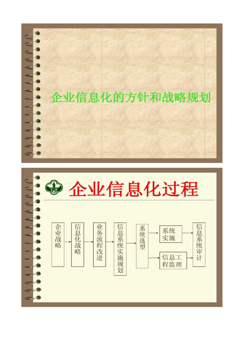 企业信息化的方针和战略规划讲解_第1页