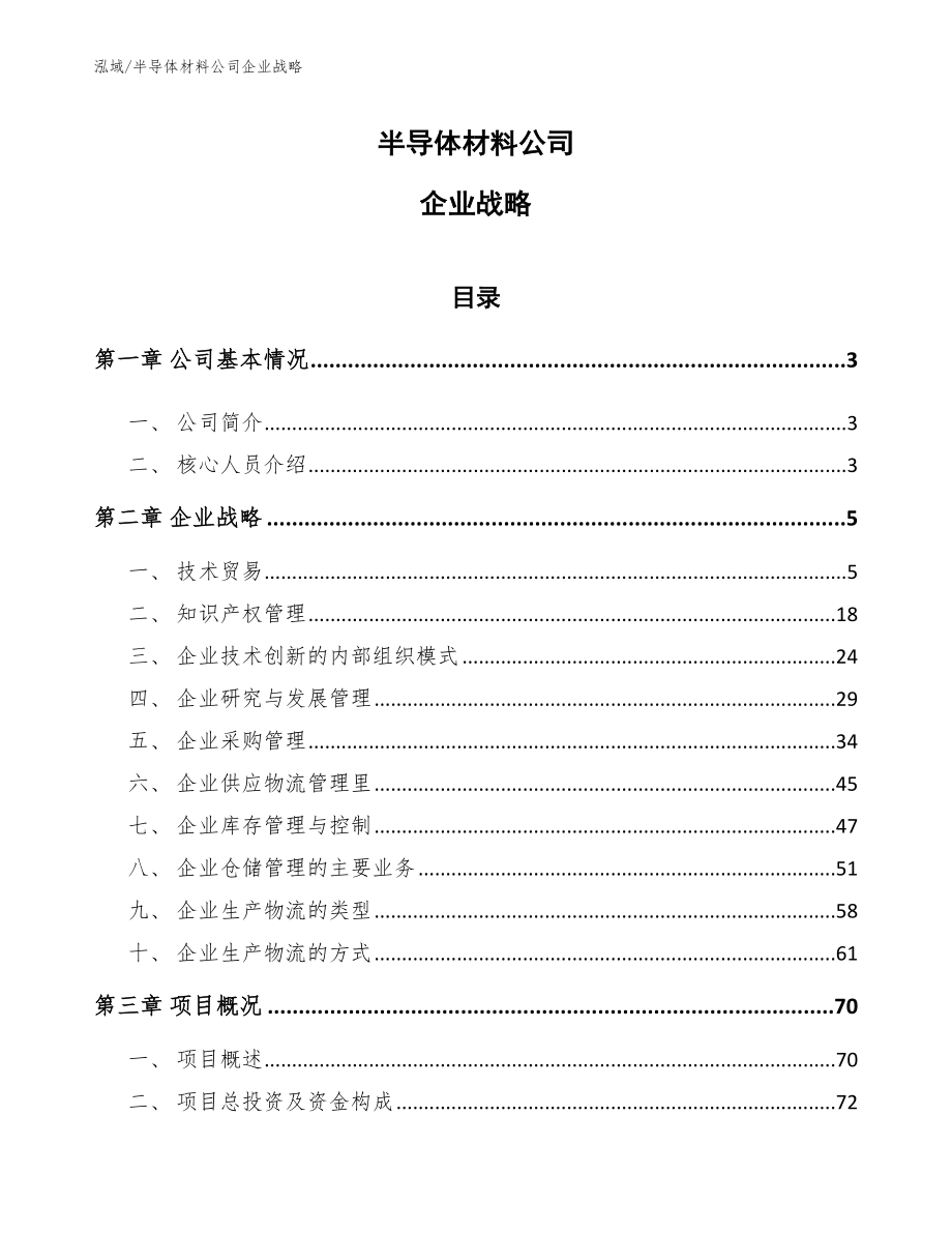 半导体材料公司企业战略_第1页