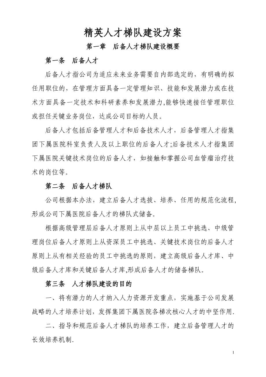 精英人才梯队建设方案21CN_第1页