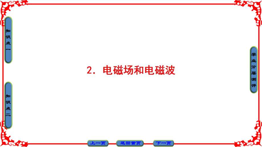 教科版物理选修34课件第3章2电磁场和电磁波_第1页