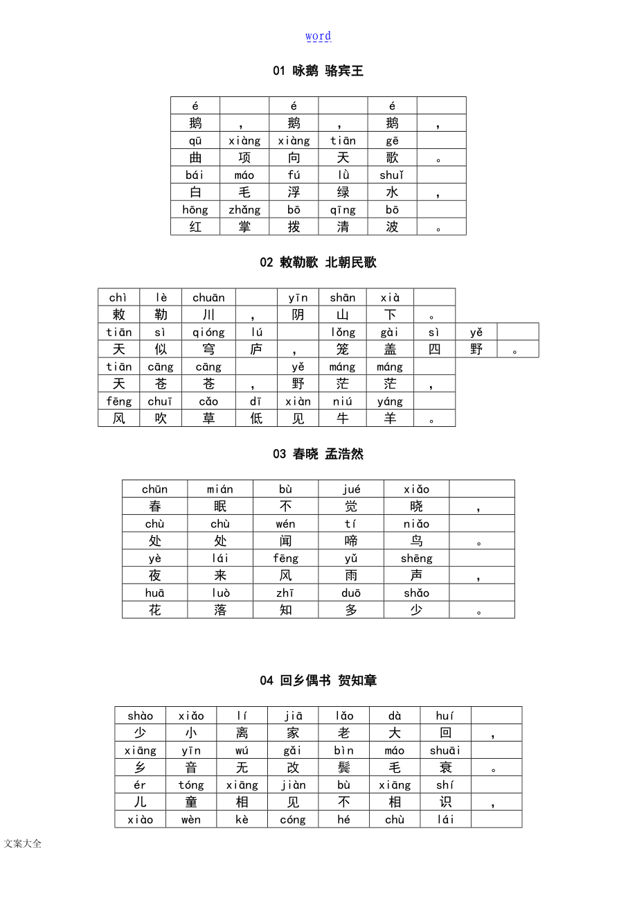 小学的古诗(拼音版)_第1页