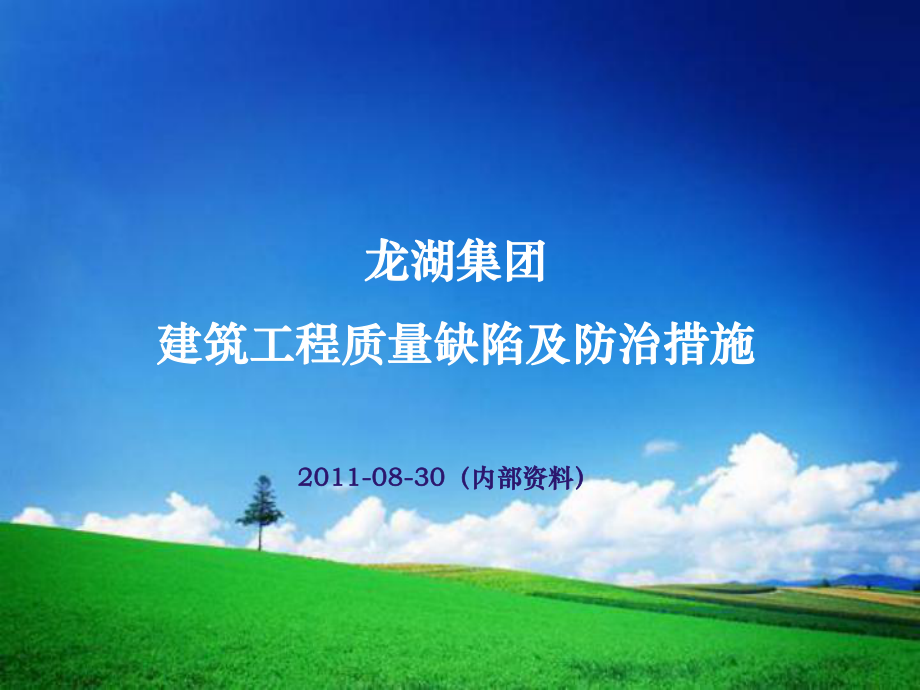 集团建筑工程质量缺陷及防治措施08月30日课件_第1页