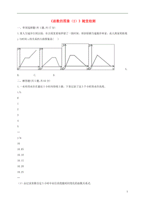 河南省商丘市永城市龍崗鎮(zhèn)2018屆中考數(shù)學復習題《函數(shù)的圖象（2）》隨堂檢測（無答案）