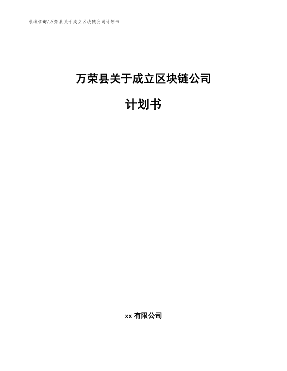 万荣县关于成立区块链公司计划书_第1页