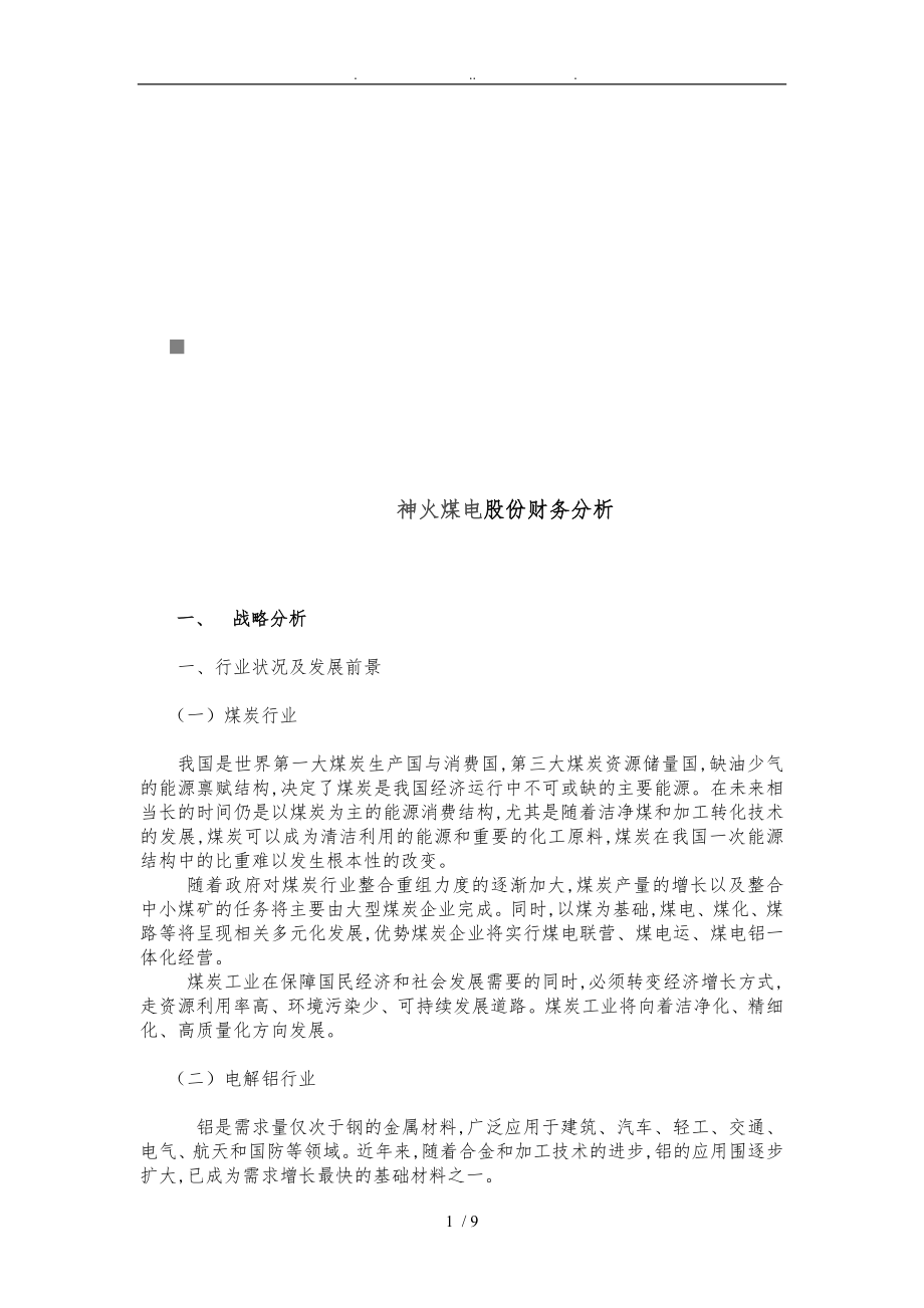 河南某公司财务分析报告_第1页