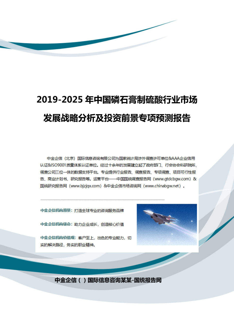 中国磷石膏制硫酸行业市场发展战略分析及投资前景专项预测报告_第1页