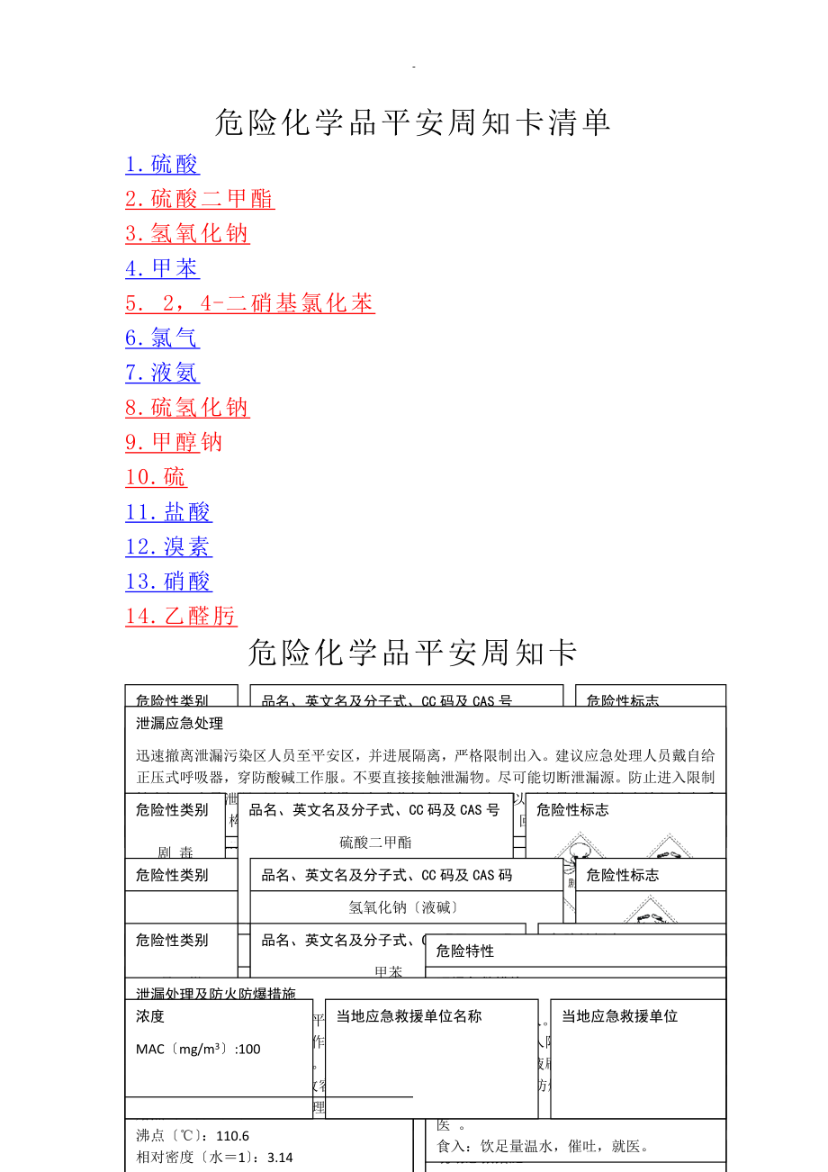 危险化学品安全周知卡_第1页