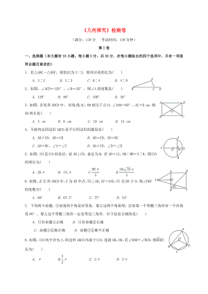 福建省三明市寧化縣2018年中考數(shù)學第二輪復習練習 專題10 幾何探究