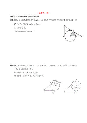 福建省三明市寧化縣2018年中考數(shù)學(xué)第二輪復(fù)習(xí)練習(xí) 專題7 圓