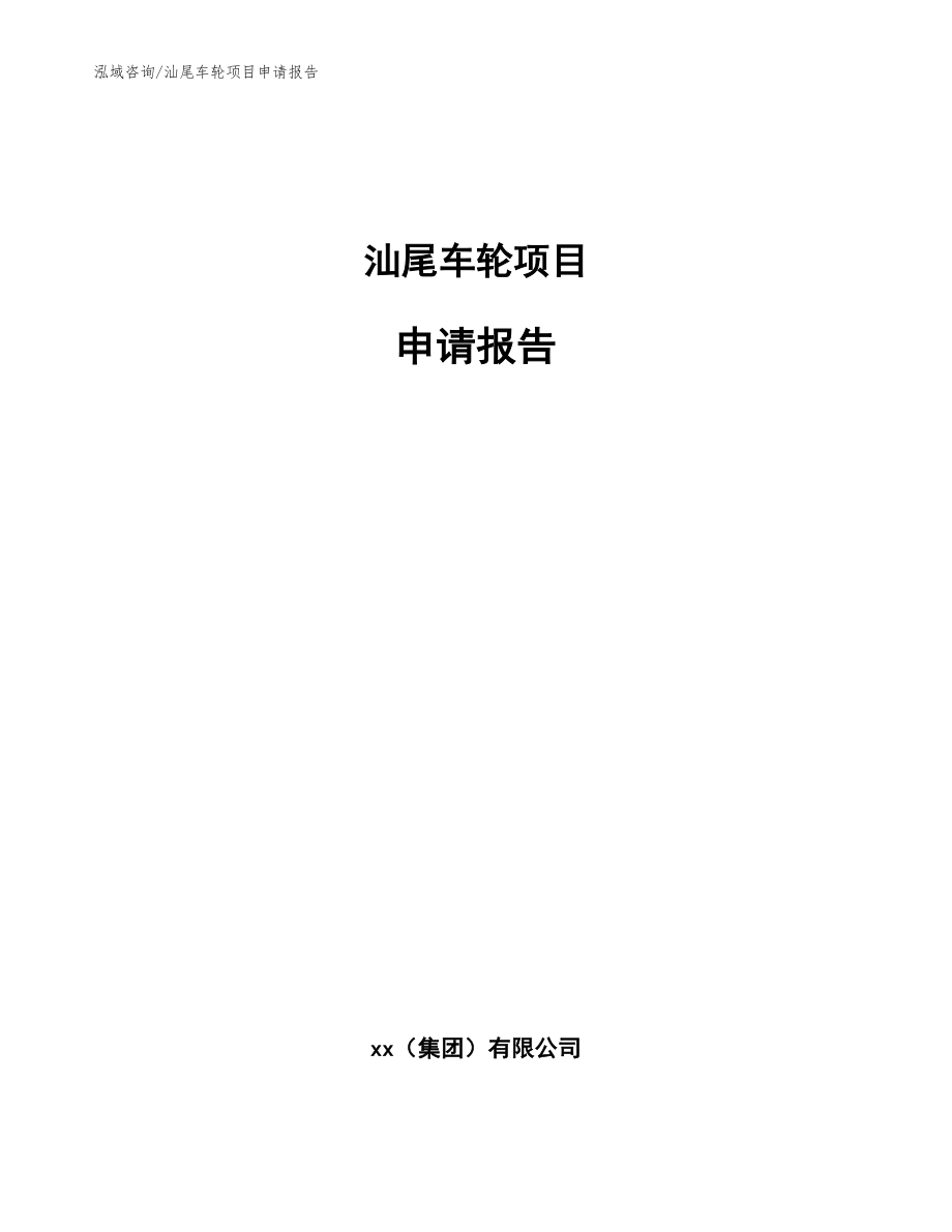 汕尾车轮项目申请报告模板_第1页